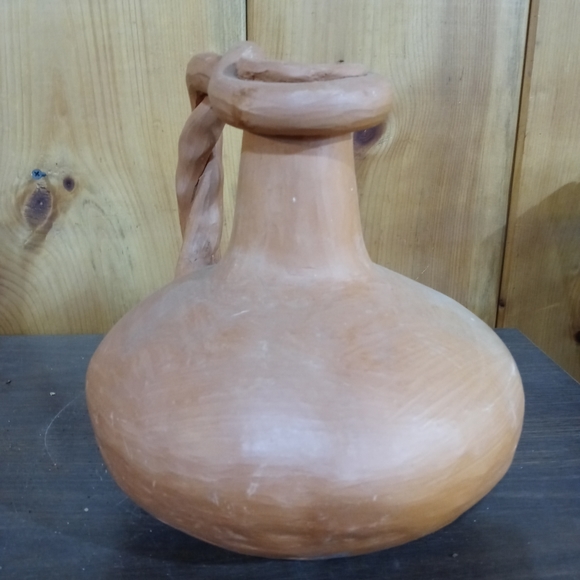 Primitive Clay Handmade Pitcher - Picture 3 of 9